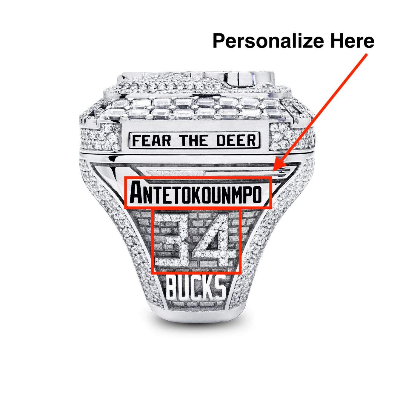 Milwaukee Bucks NBA Championship Ring (2021) - Standard Series