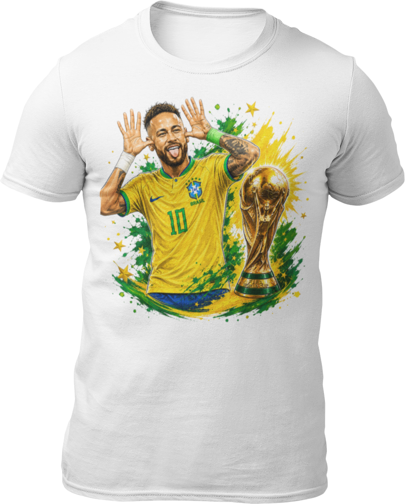 Neymar T-Shirt Brazil Football Tee