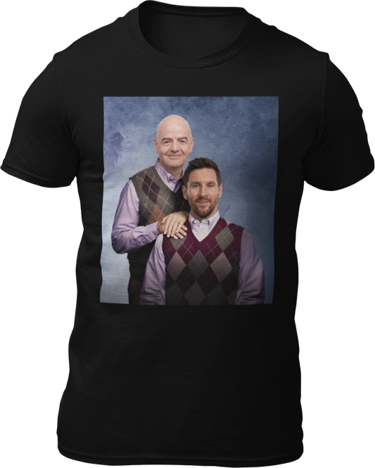 Lionel Messi and Gianni Infantino Step Brothers shirt