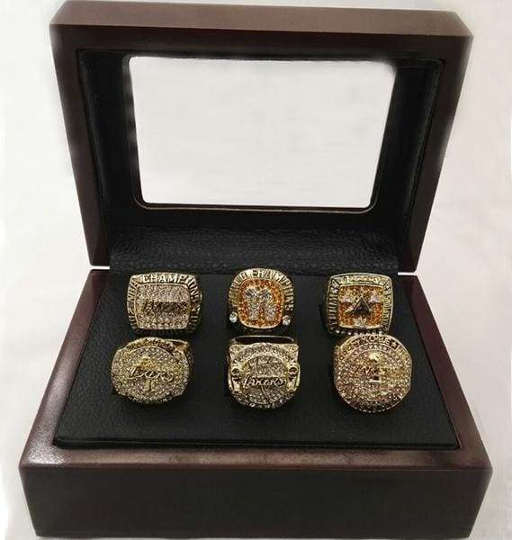 Los Angeles Lakers NBA Championship 6 Ring Set (2000, 2001, 2002, 2009, 2010, 2016)