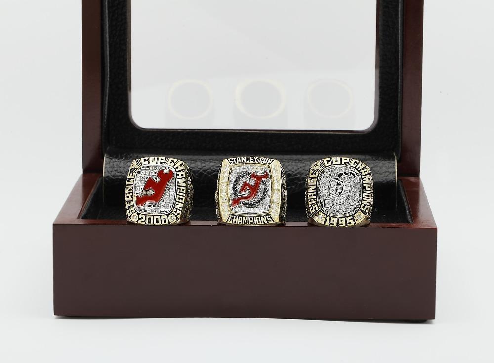 New Jersey Devils Stanley Cup 3 Ring Set (1995, 2000, 2003)