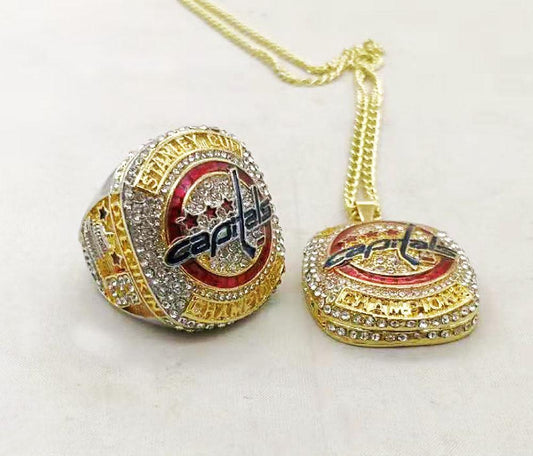 Washington Capitals Stanley Cup Pendant Necklace and Chain (2018)