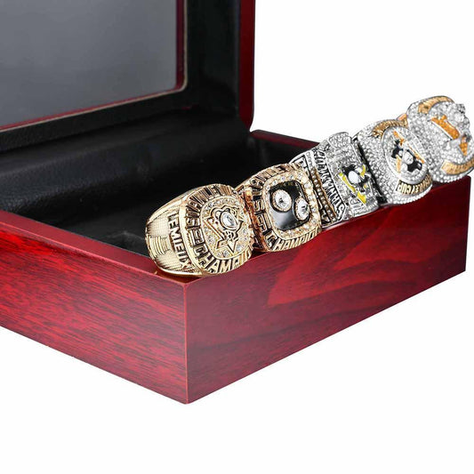 Pittsburgh Penguins Stanley Cup 5 Ring Set (1991, 1992, 2009, 2016, 2017)