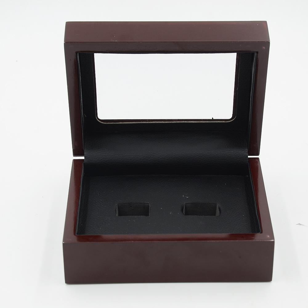 Solid Wooden Box with Clear Display (2 Holes)