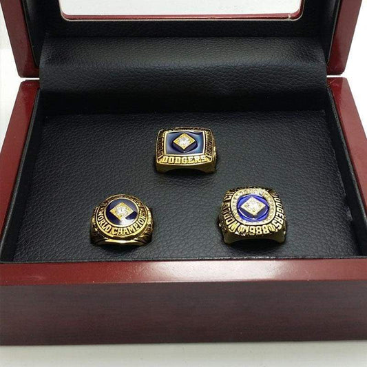 Los Angeles Dodgers World Series Ring Set (1955, 1981, 1988) - Premium Series