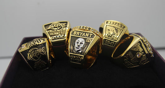 Los Angeles Lakers NBA Championship Ring Set (2000, 2001, 2002, 2009, 2010) - Premium Series
