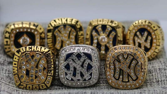 New York Yankees World Series Ring Set of 7 (1977, 1978, 1996, 1998, 1999, 2000, 2009) - Premium Series