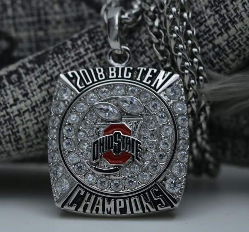 Ohio State Buckeyes Big 10 Rose Bowl Championship Pendant Necklace (2018) - Premium Series