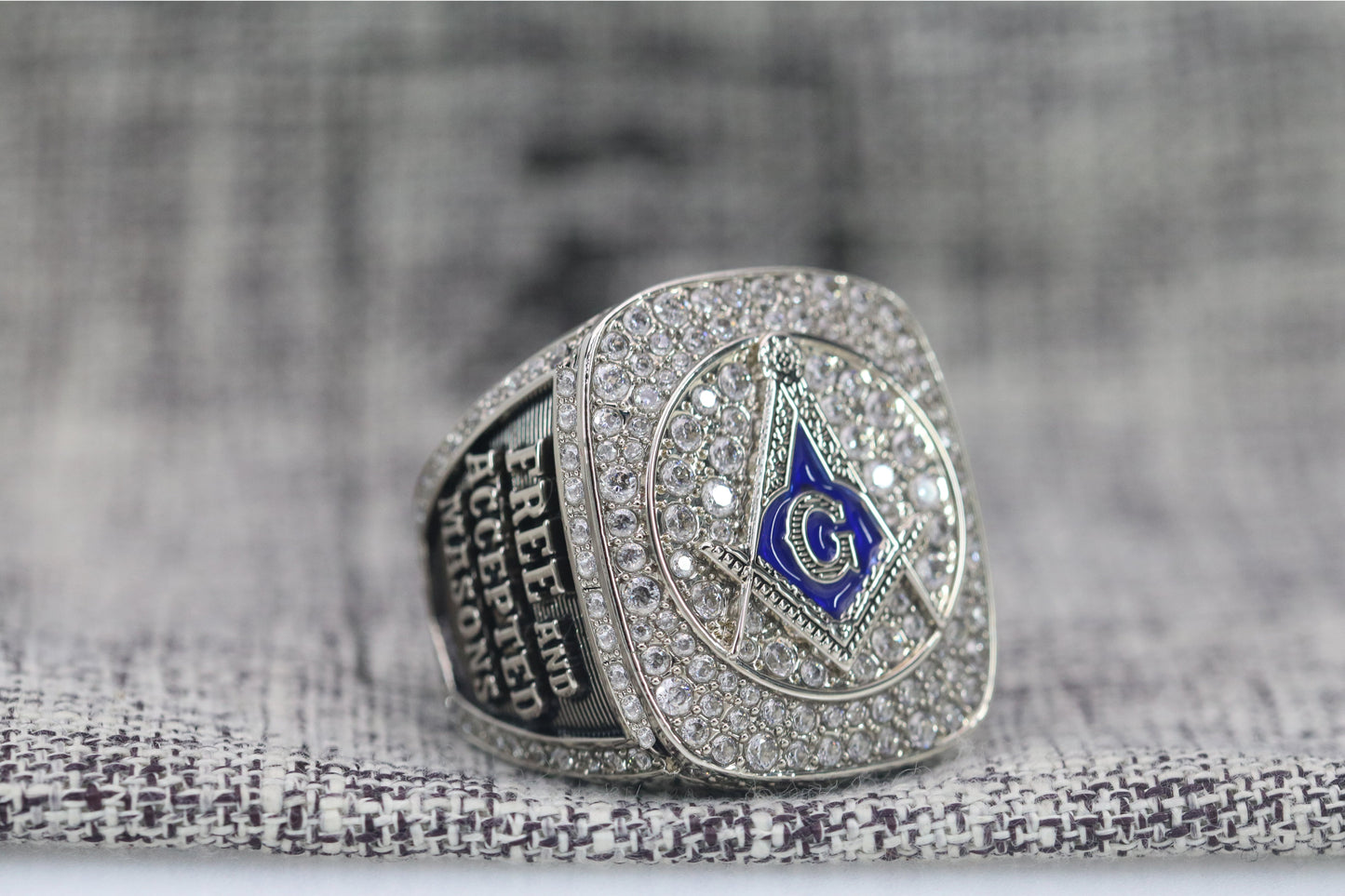 Free And Accepted Masons Ring (Eye Of The Providence) - Shine Series, Silver