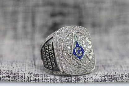 Ancient Free And Accepted Masons Ring (Eye Of The Providence) - Shine Series, Silver