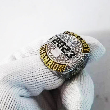 Fantasy League (FFL) 2023 Champion Ring + Display Stand