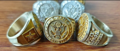 Eagle Valor Military Ring for U.S. Army Members - Premium Series