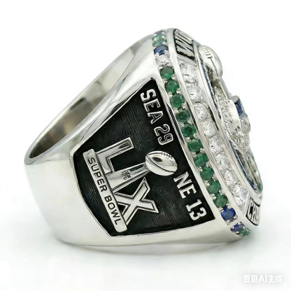 Seattle Seahawks SB Ring Set (2013, 2025) - Official + Fan Edition