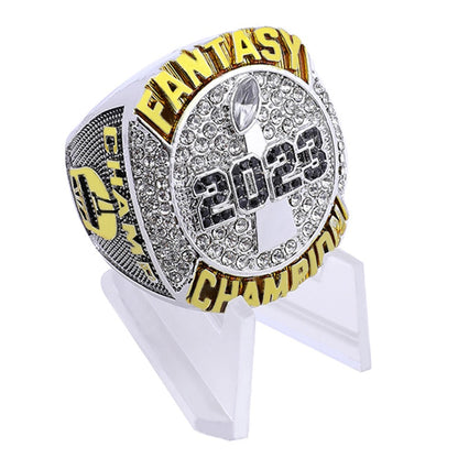 Fantasy League (FFL) 2023 Champion Ring + Display Stand