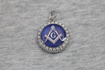 Freemasonry Masons Pendant Necklace - Classic Series, Silver