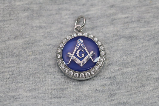Freemasonry Masons Pendant Necklace - Classic Series, Silver