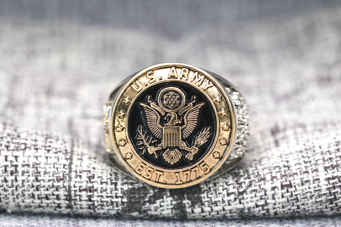 Eagle Valor Military Ring for U.S. Army Members - Premium Series