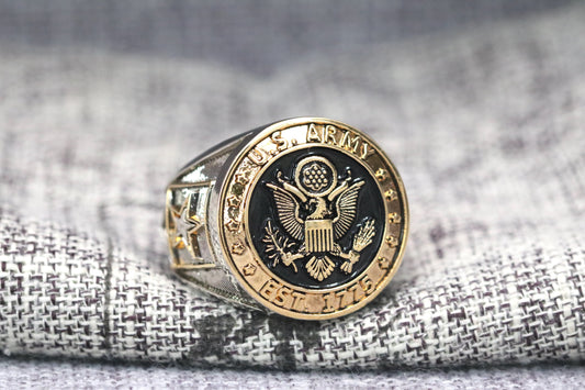 Eagle Valor Military Ring for U.S. Army Members - Premium Series