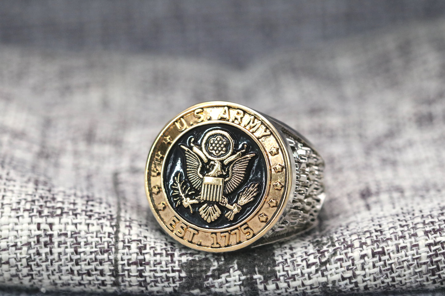 Eagle Valor Military Ring for U.S. Army Members - Premium Series