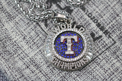 Texas Rangers World Series Pendant Necklace (2023) - Premium Series