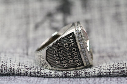 Order Of The Eastern Star Fraternity Ring (OES) - Shine Series, Silver