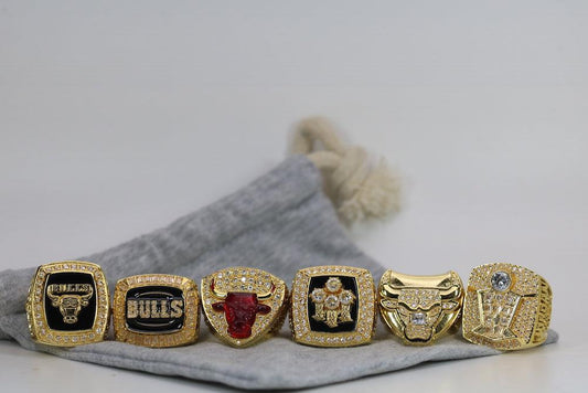 Chicago Bulls NBA Championship 6 Ring Set (1991, 1992, 1993, 1996, 1997, 1998) - Premium Series