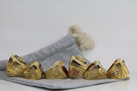 Chicago Bulls NBA Championship 6 Ring Set (1991, 1992, 1993, 1996, 1997, 1998) - Premium Series