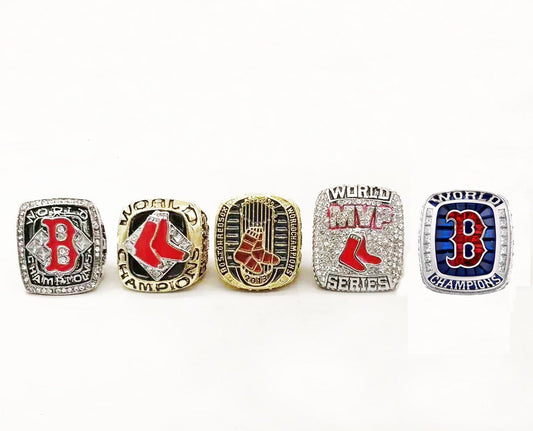 Boston Red Sox World Series 5 Ring Set (MVP, 2004, 2007, 2013, 2018) Set