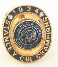 Chicago Blackhawks Stanley Cup Ring (1934)
