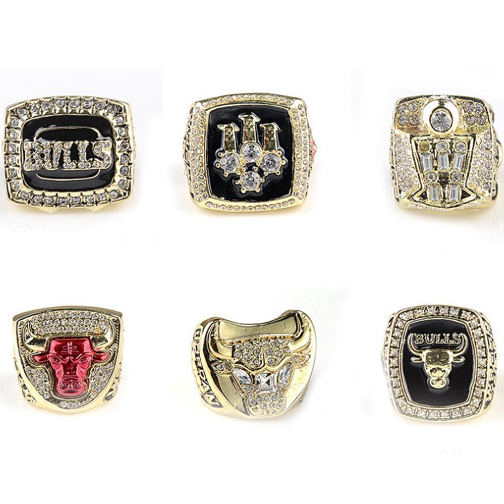 Chicago Bulls NBA Championship 6 Ring Set (1991, 1992, 1993, 1996, 1997, 1998)