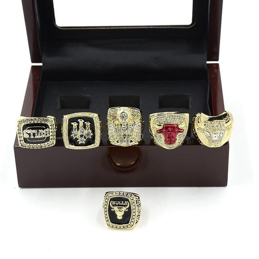 Chicago Bulls NBA Championship 6 Ring Set (1991, 1992, 1993, 1996, 1997, 1998)