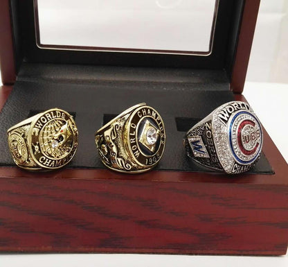 Chicago Cubs World Series 3 Ring Set (1907, 1908, 2016)