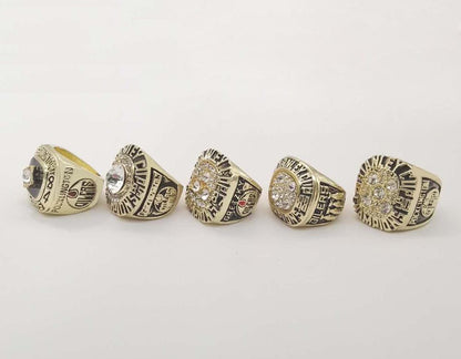 Edmonton Oilers Stanley Cup 5 Ring Set (1984, 1985, 1987, 1988, 1990)