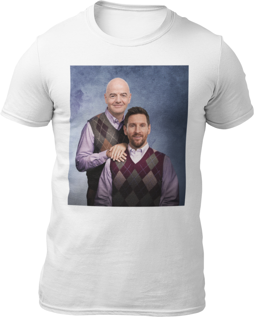 Lionel Messi and Gianni Infantino Step Brothers shirt