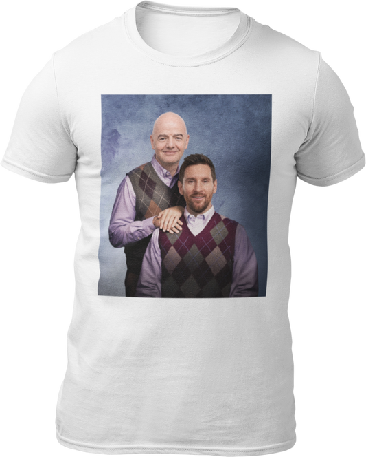 Lionel Messi and Gianni Infantino Step Brothers shirt