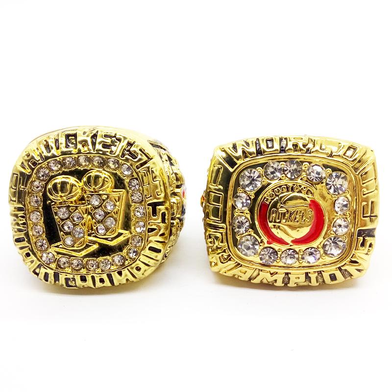 Houston Rockets NBA Championship 2 Ring Set (1994, 1995) - Olajuwon