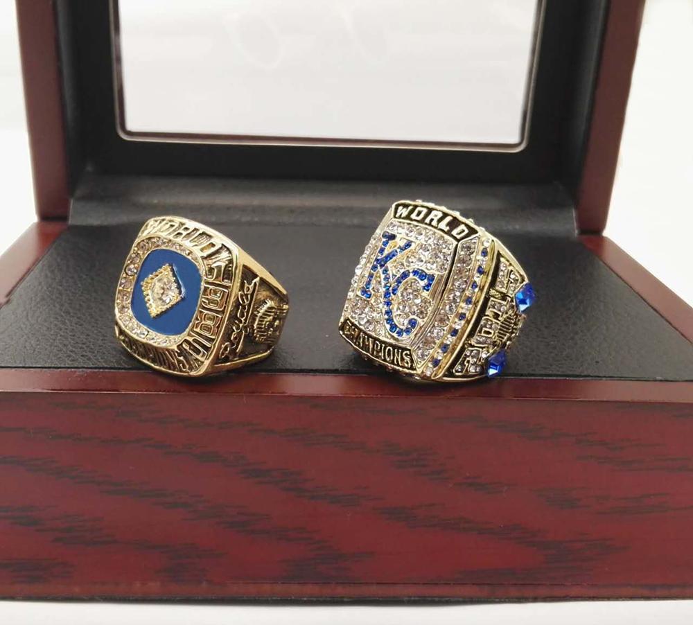 Kansas City Royals World Series 2 Ring Set (1985, 2015)
