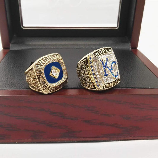 Kansas City Royals World Series 2 Ring Set (1985, 2015)