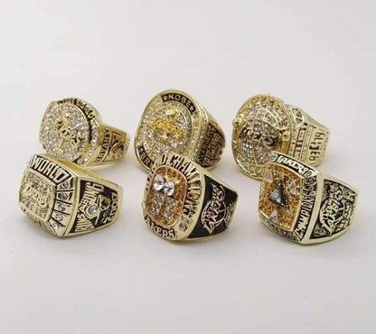 Los Angeles Lakers NBA Championship 6 Ring Set (2000, 2001, 2002, 2009, 2010, 2016)