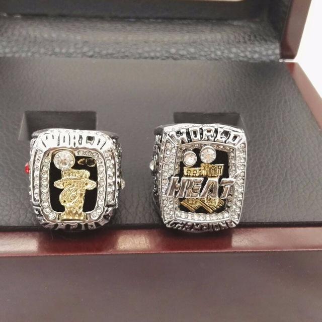 Miami Heat NBA Championship 2 Ring Set (2012, 2013)