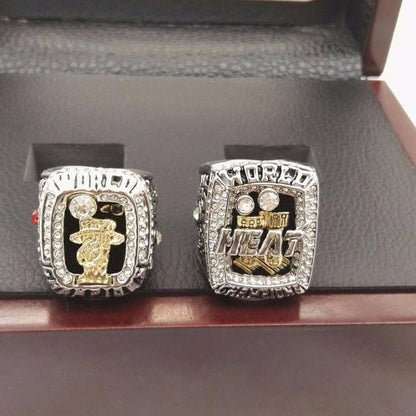 Miami Heat NBA Championship 2 Ring Set (2012, 2013)