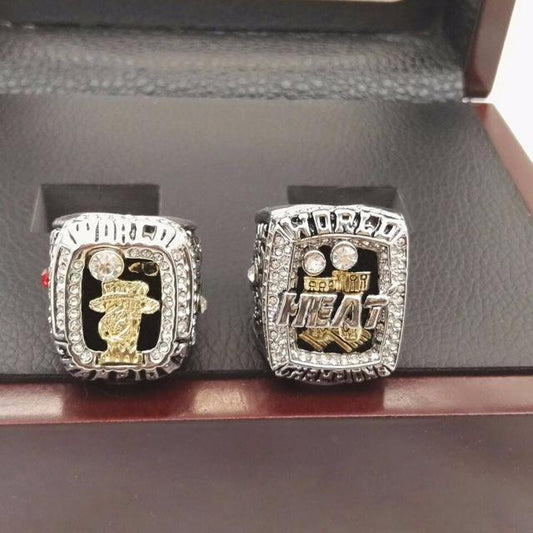 Miami Heat NBA Championship 2 Ring Set (2012, 2013)