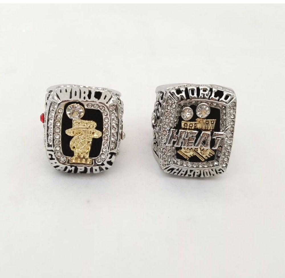 Miami Heat NBA Championship 2 Ring Set (2012, 2013)
