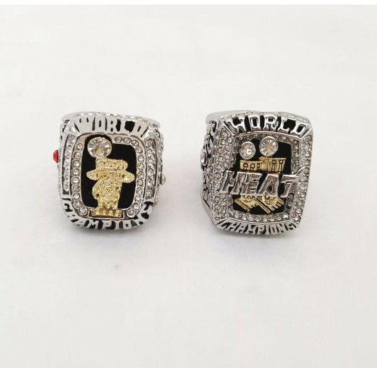 Miami Heat NBA Championship 2 Ring Set (2012, 2013)
