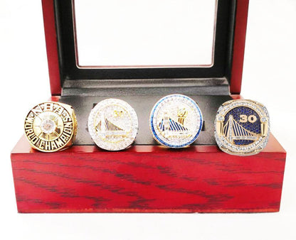 Golden State Warriors NBA Championship 4 Ring Set (1975, 2015, 2017, 2018)