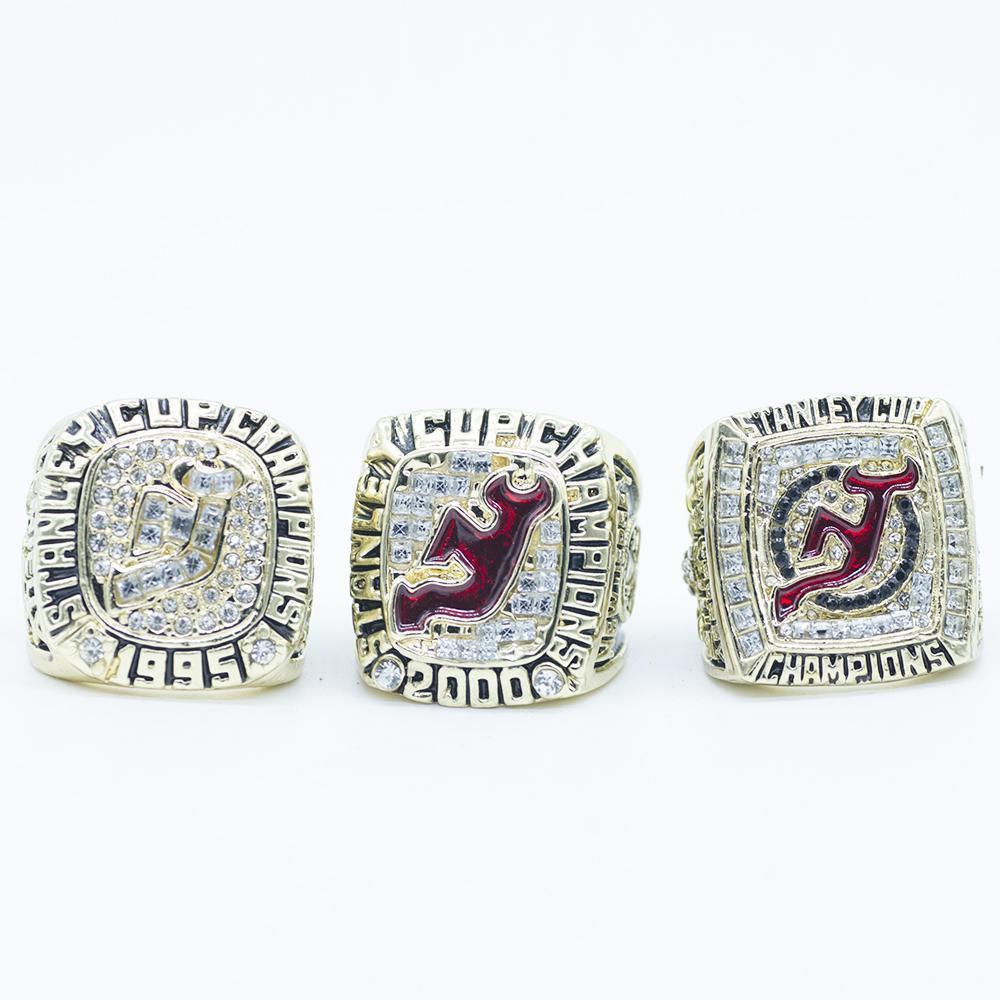 New Jersey Devils Stanley Cup 3 Ring Set (1995, 2000, 2003)
