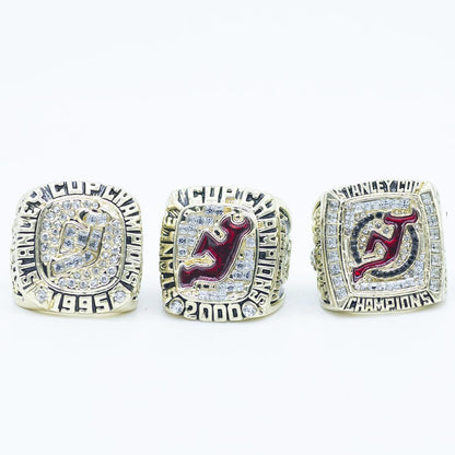 New Jersey Devils Stanley Cup 3 Ring Set (1995, 2000, 2003)