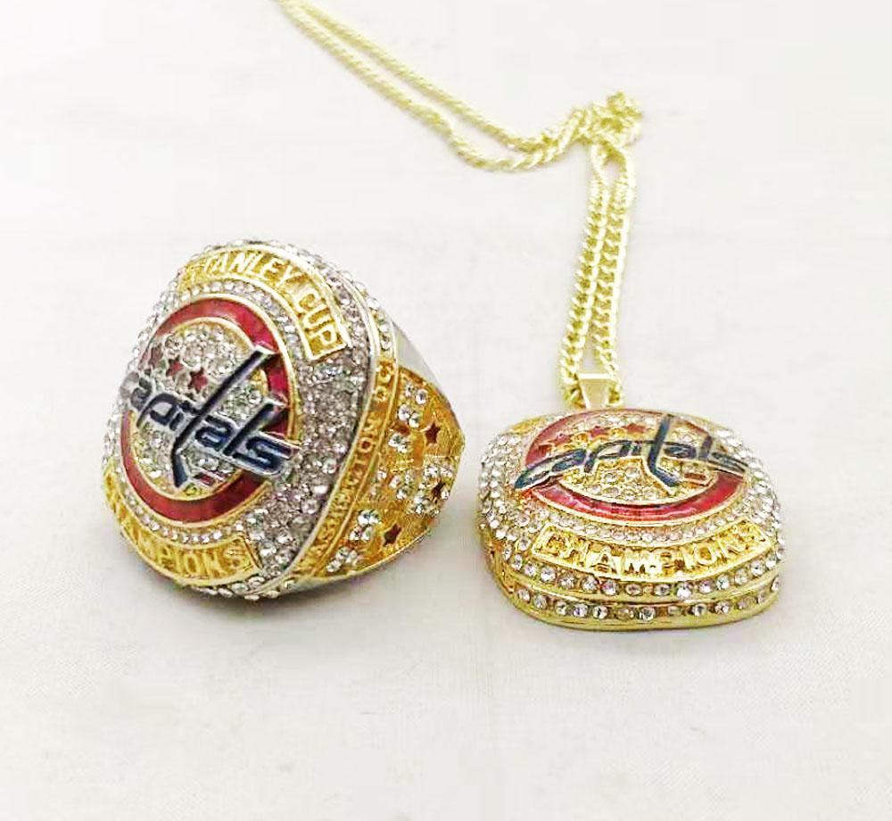 Washington Capitals Stanley Cup Pendant Necklace and Chain (2018)