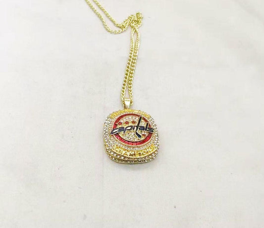 Washington Capitals Stanley Cup Pendant Necklace and Chain (2018)