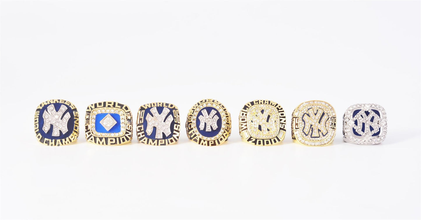 New York Yankees World Series 7 Ring Set (1977, 1978, 1996, 1998, 1999, 2000, 2009)